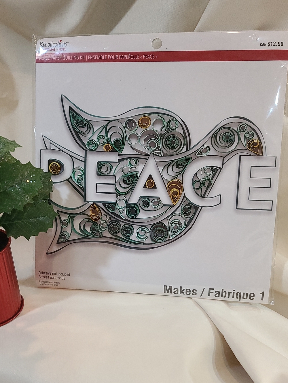 Recollections Peace Partridge Bird Christmas Wall Paper Art Kit Holiday NWT